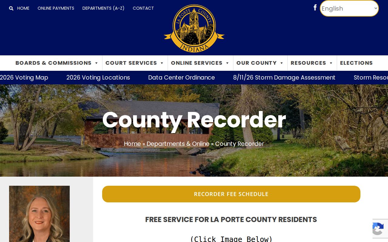 La Porte residents directory recorder access