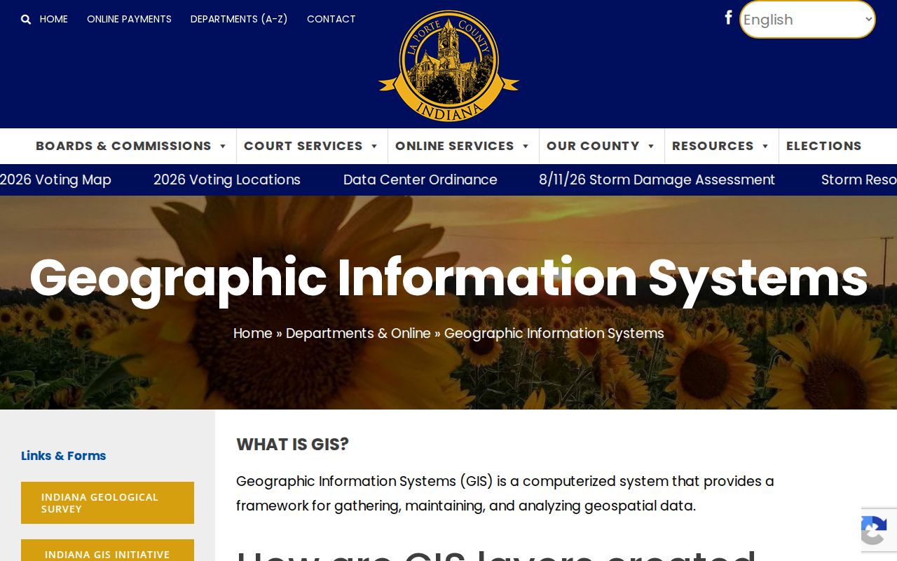 La Porte residents directory GIS map resources