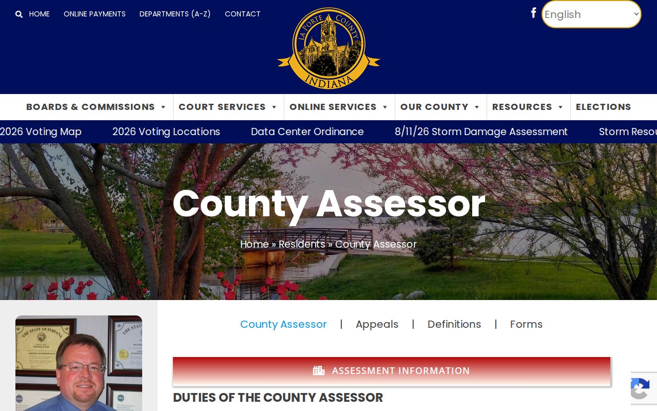 La Porte residents directory assessor property resources