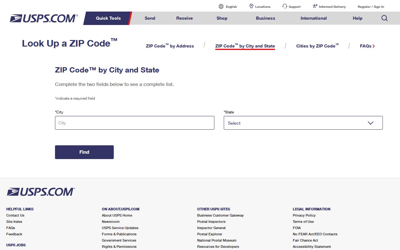 USPS lookup for the La Porte ZIP code directory